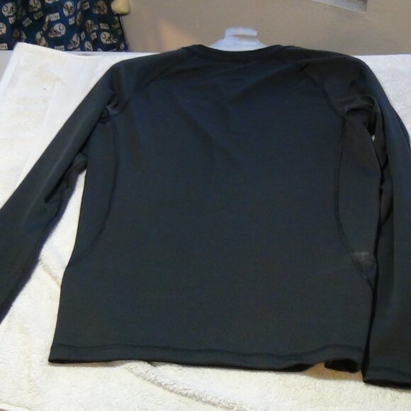 ALL IN MOTION Men's Shirt Stretch Polyester Fitted Long Sleeve Black Size Small - Picture 8 of 11